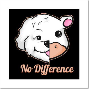 I live Vegan - No difference - The Food lovers Posters and Art